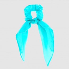 Chouchou Nœud Uni Bleu