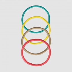 Elastiques plats couleur x12 2