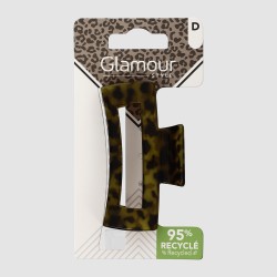 Pince moyen modèle rectangulaire imprimé léopard recyclée 2