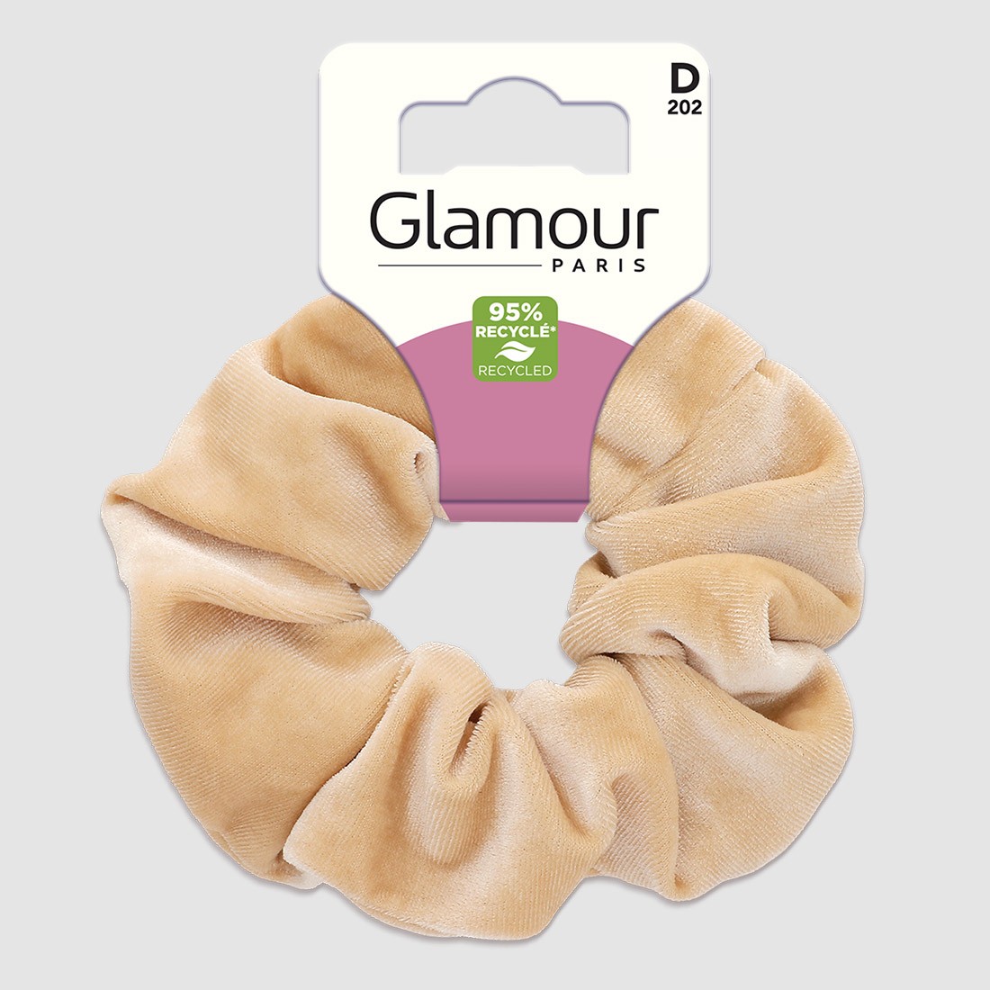 Chouchou cheveux large recyclé -...