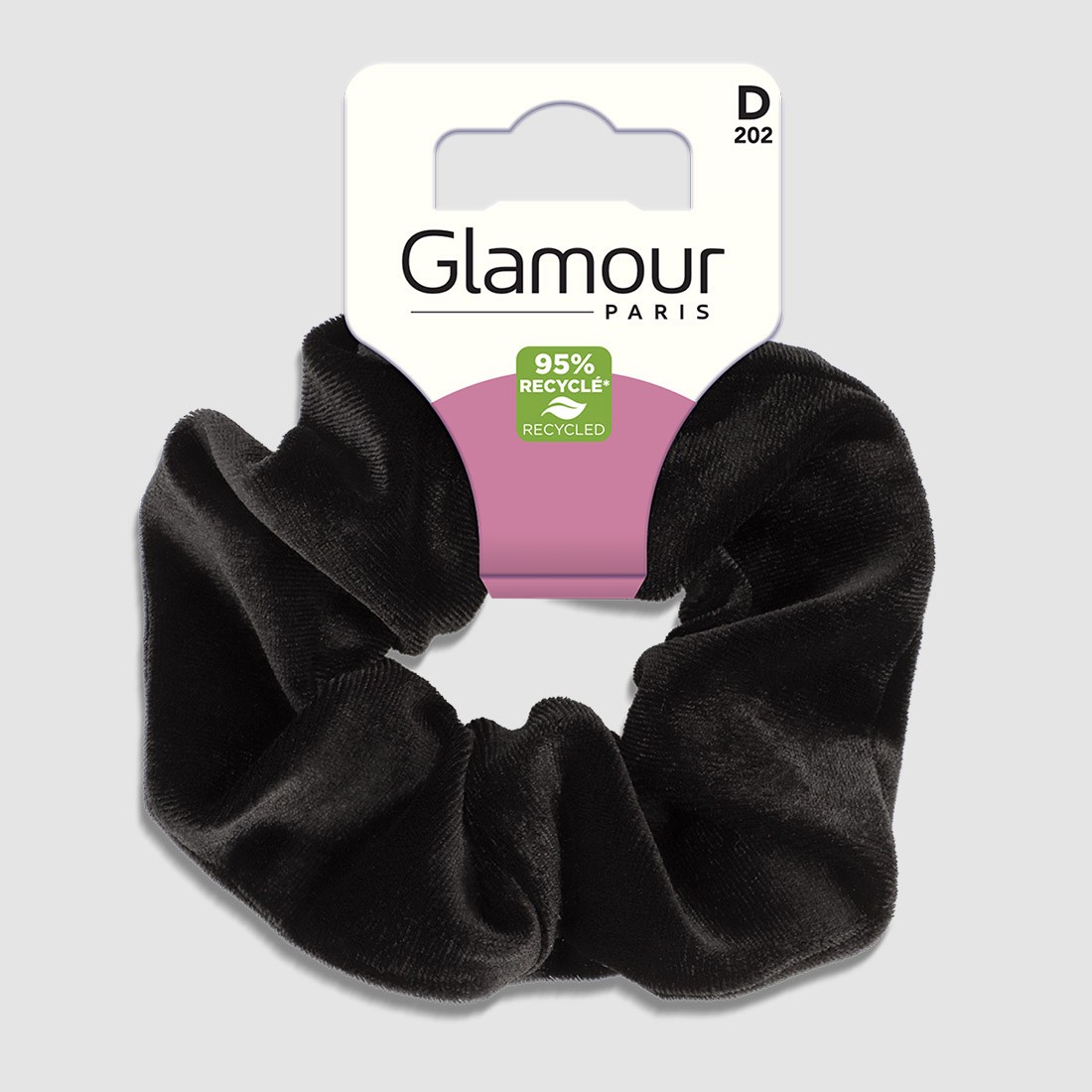Chouchou cheveux large recyclé -...