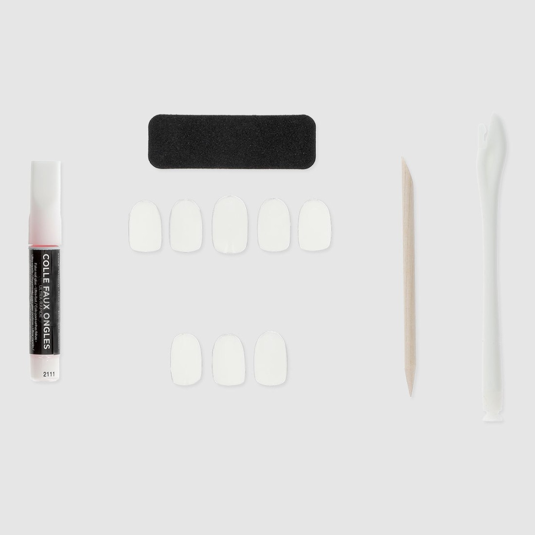 Faux ongles ovales naturels X48