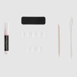 Faux ongles ovales blanc x24