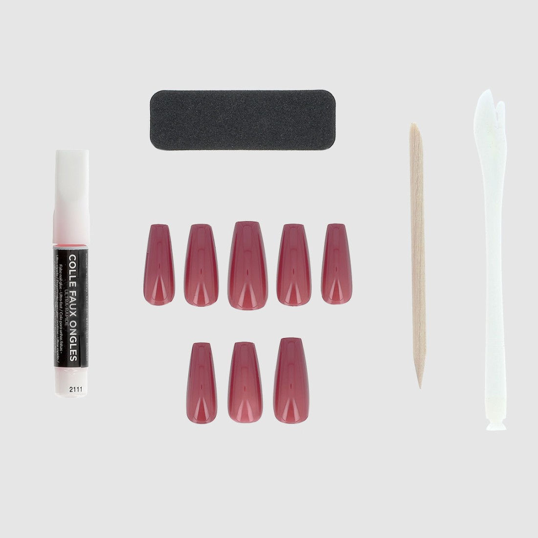 Faux ongles ballerine framboise X24