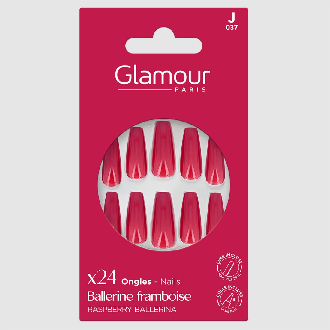 Faux ongles ballerine framboise X24
