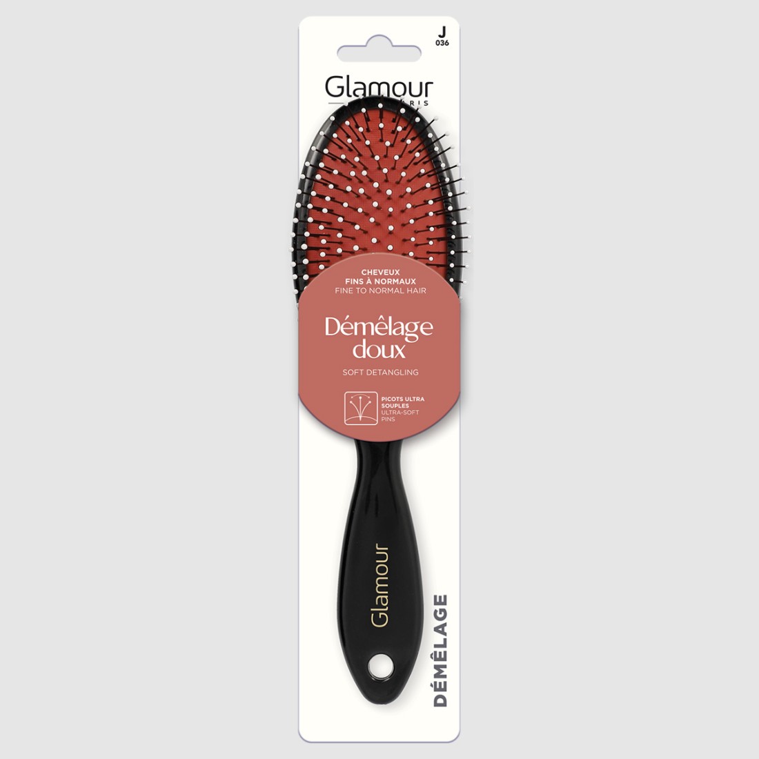 Brosse démêlage doux avec picots...