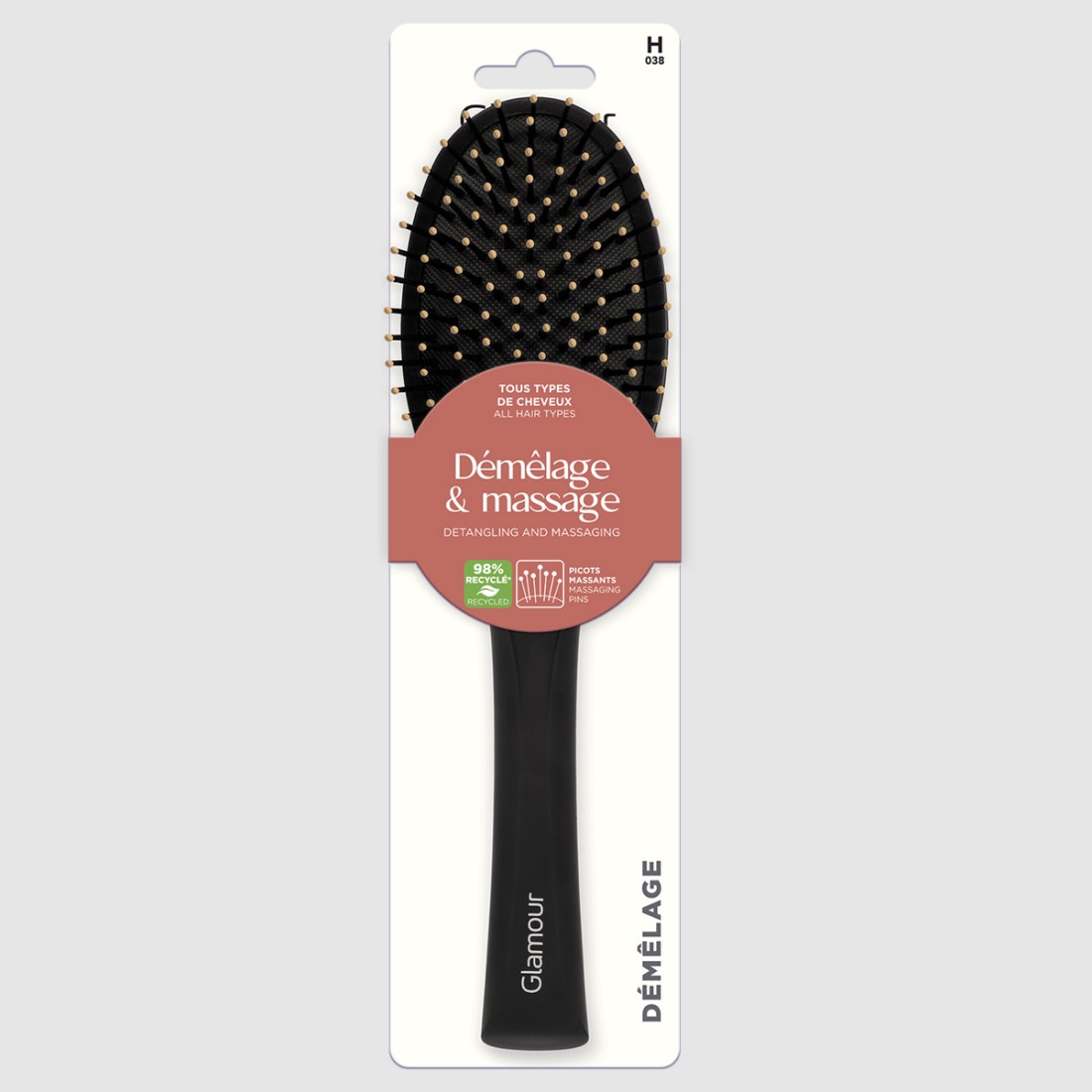 Brosse ovale démêlage et massage