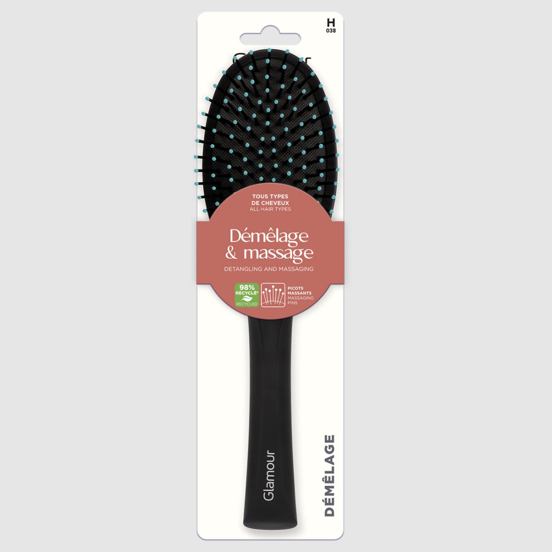 Brosse ovale démêlage et massage