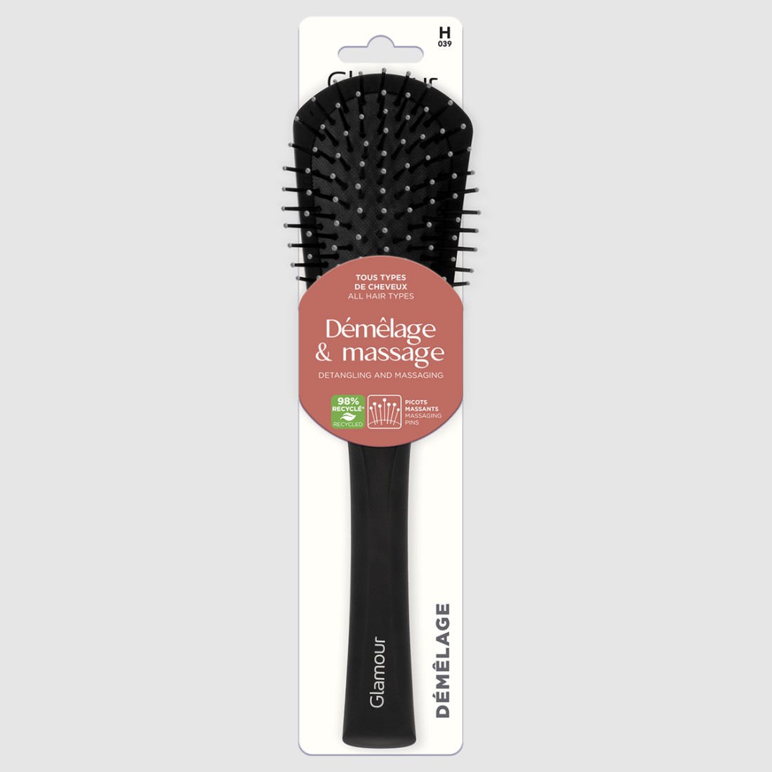 Brosse compacte démêlage et massage