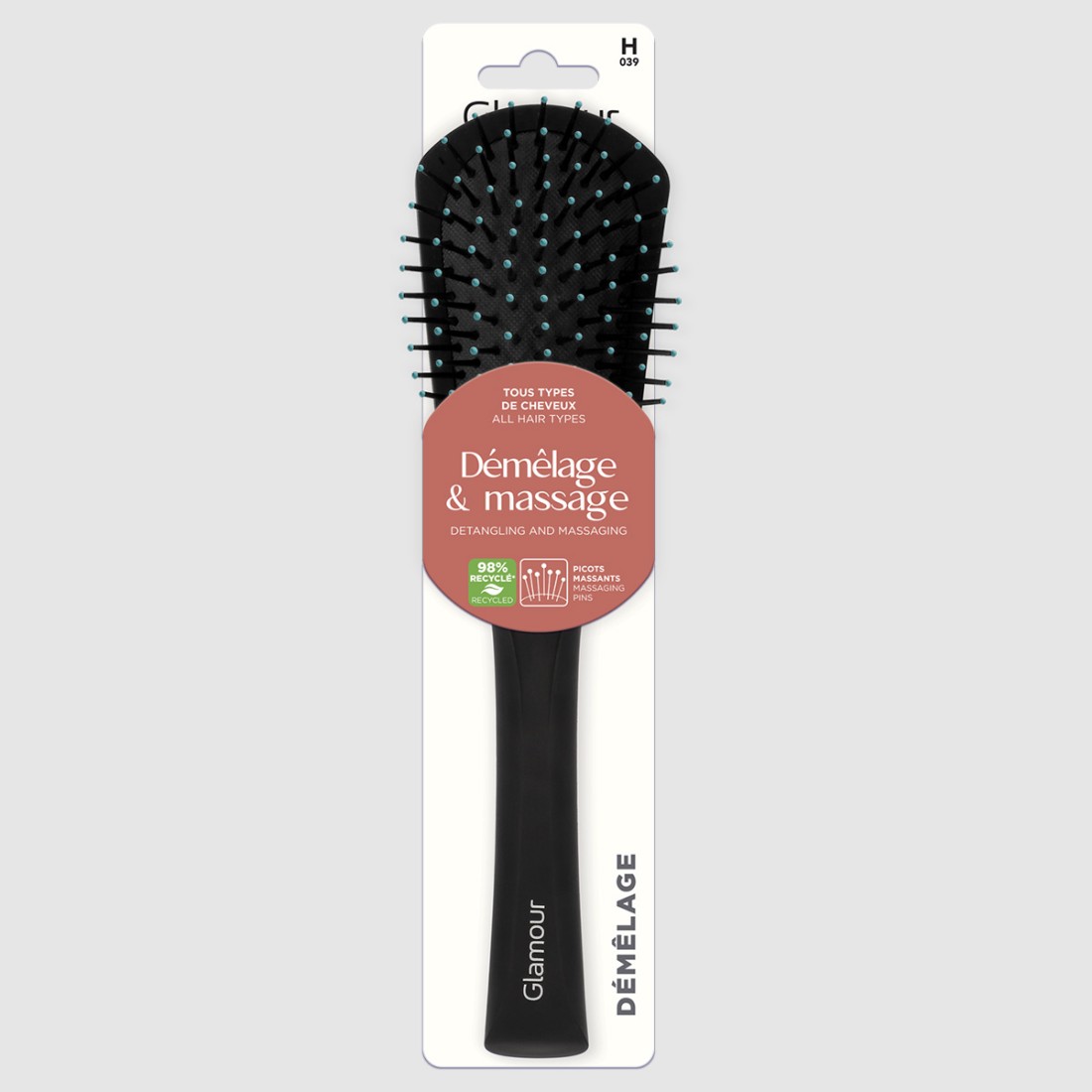 Brosse compacte démêlage et massage