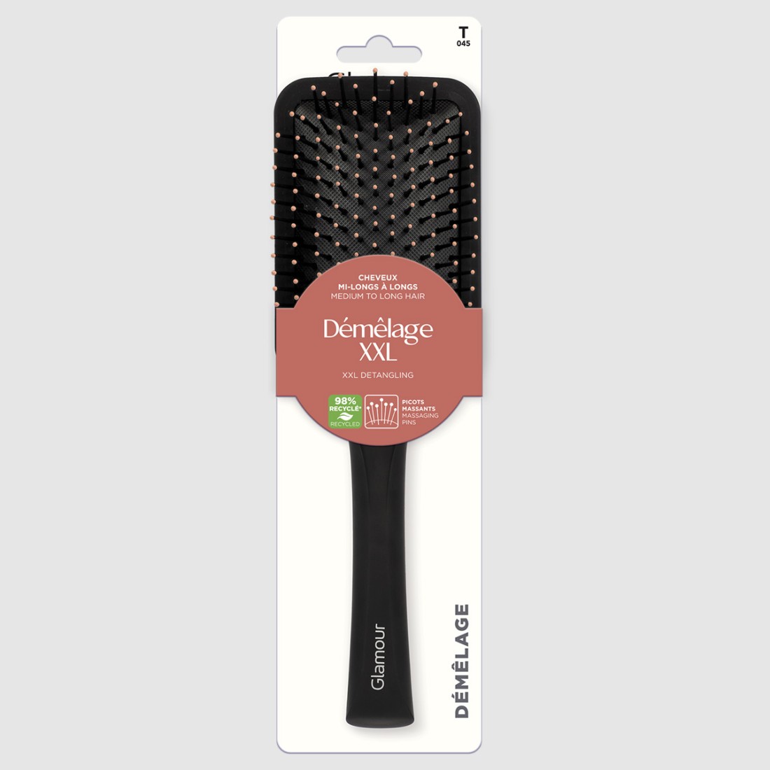 Brosse démêlage paddle avec picots...