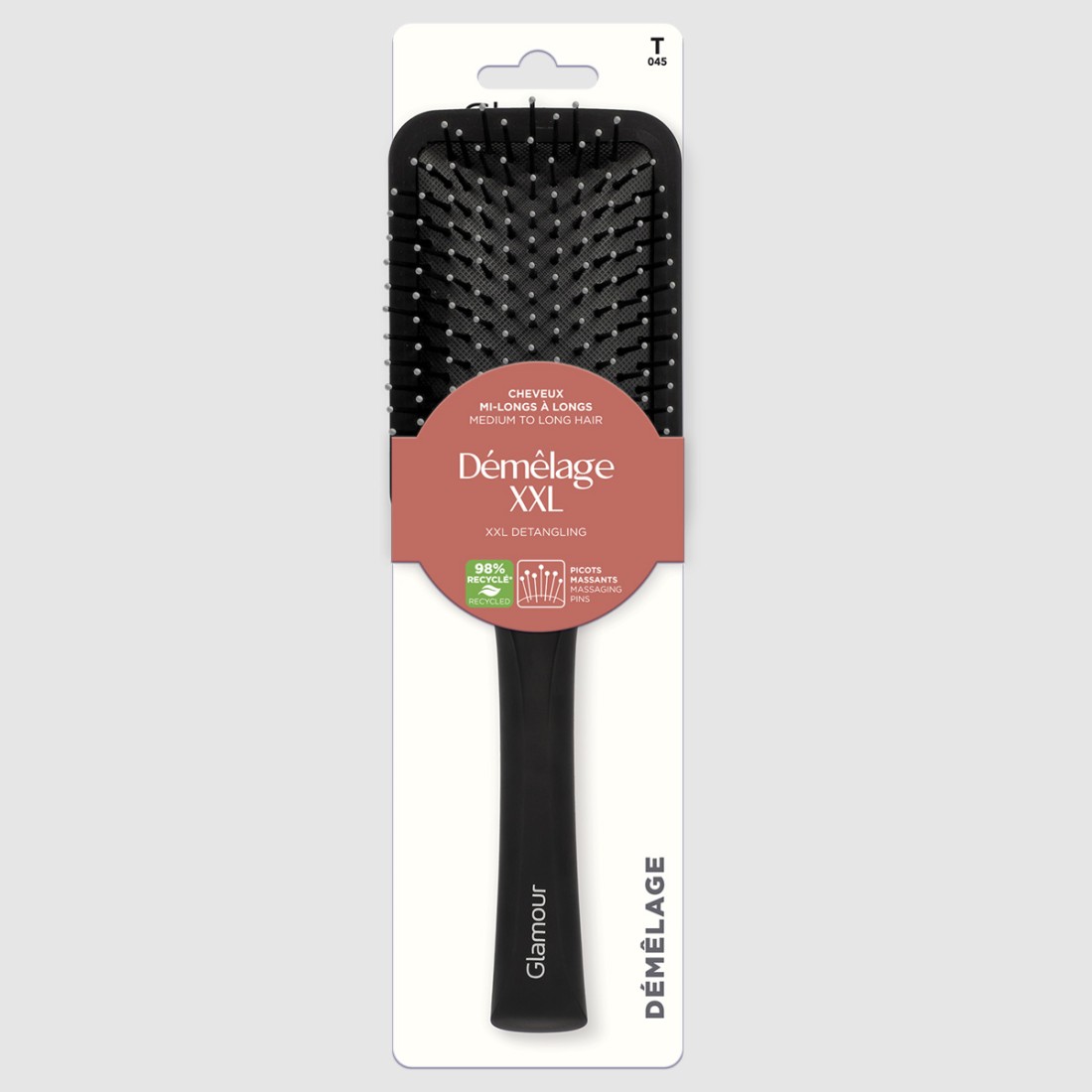 Brosse démêlage paddle avec picots...