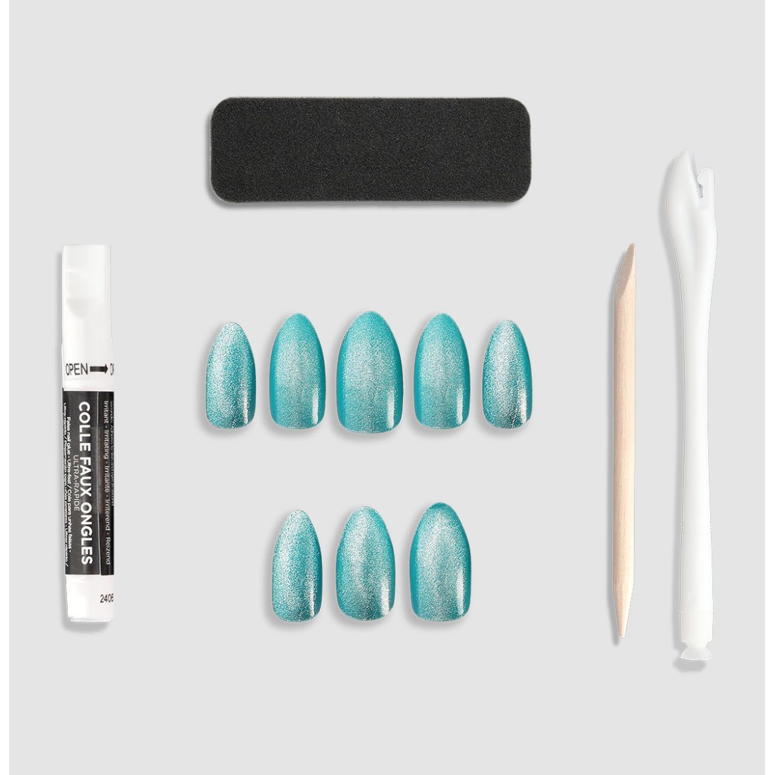 24 faux ongles stiletto fantaisie...