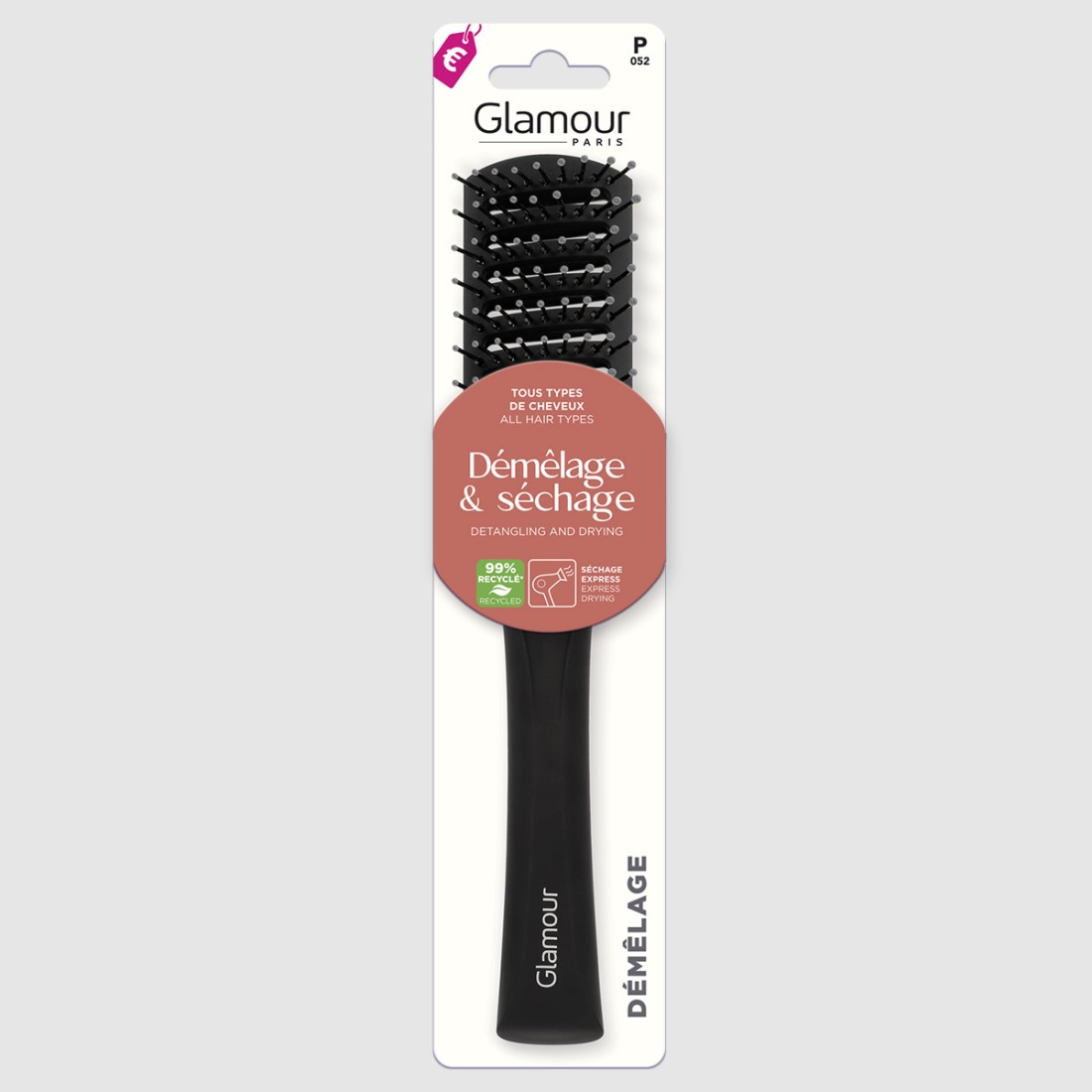 Brosse à cheveux plate aérée séchage...