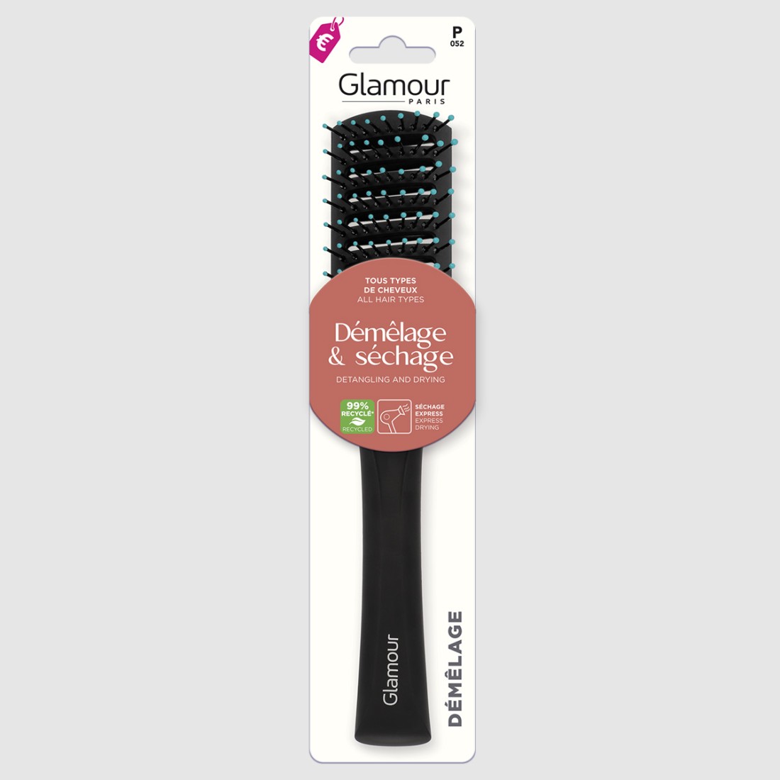 Brosse à cheveux plate aérée séchage...
