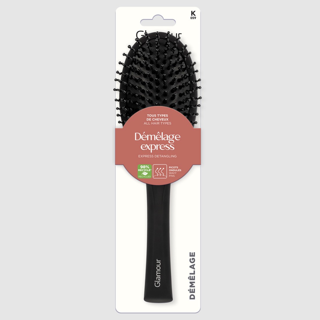 Brosse démêlage profond picots ondulés