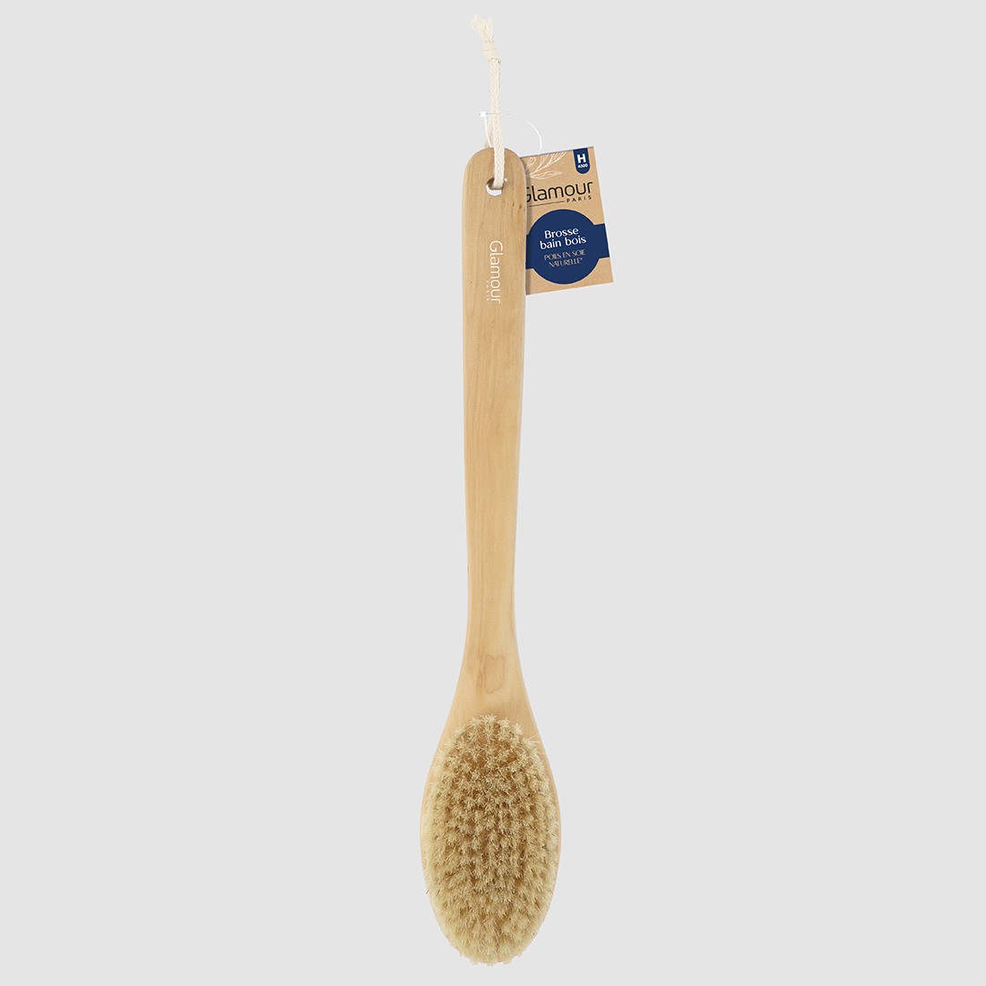 Brosse bain bois - Poils en soie...