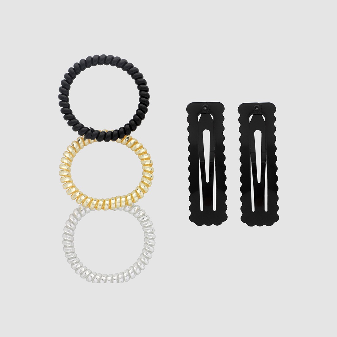 Lot de 2 barrettes clic clac carrées...