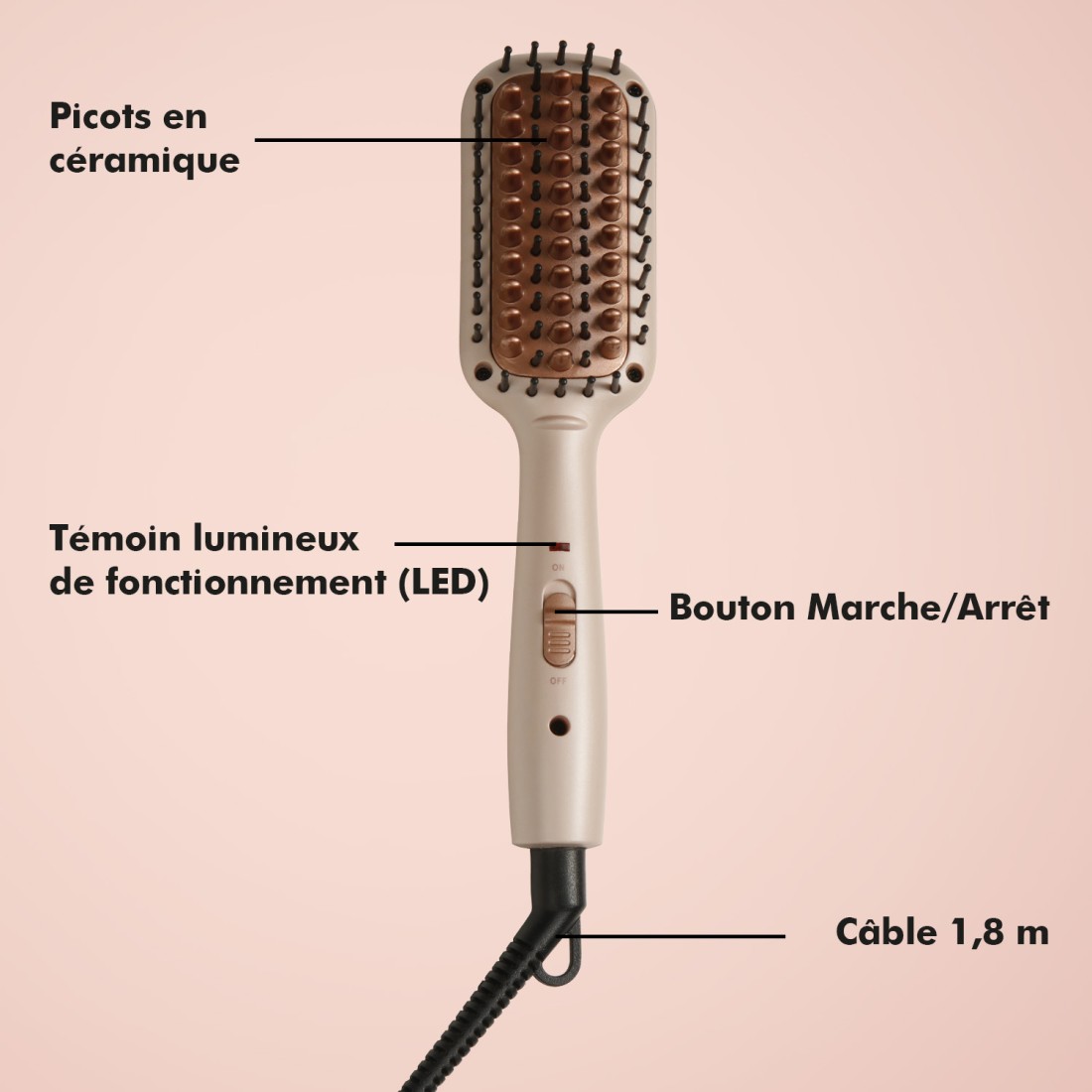 Brosse lissante de voyage