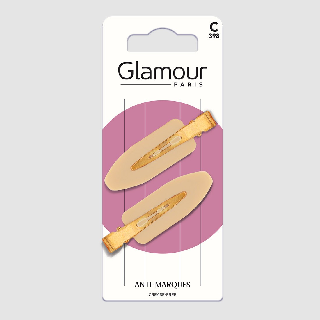 Barrettes cheveux make-up plates x2