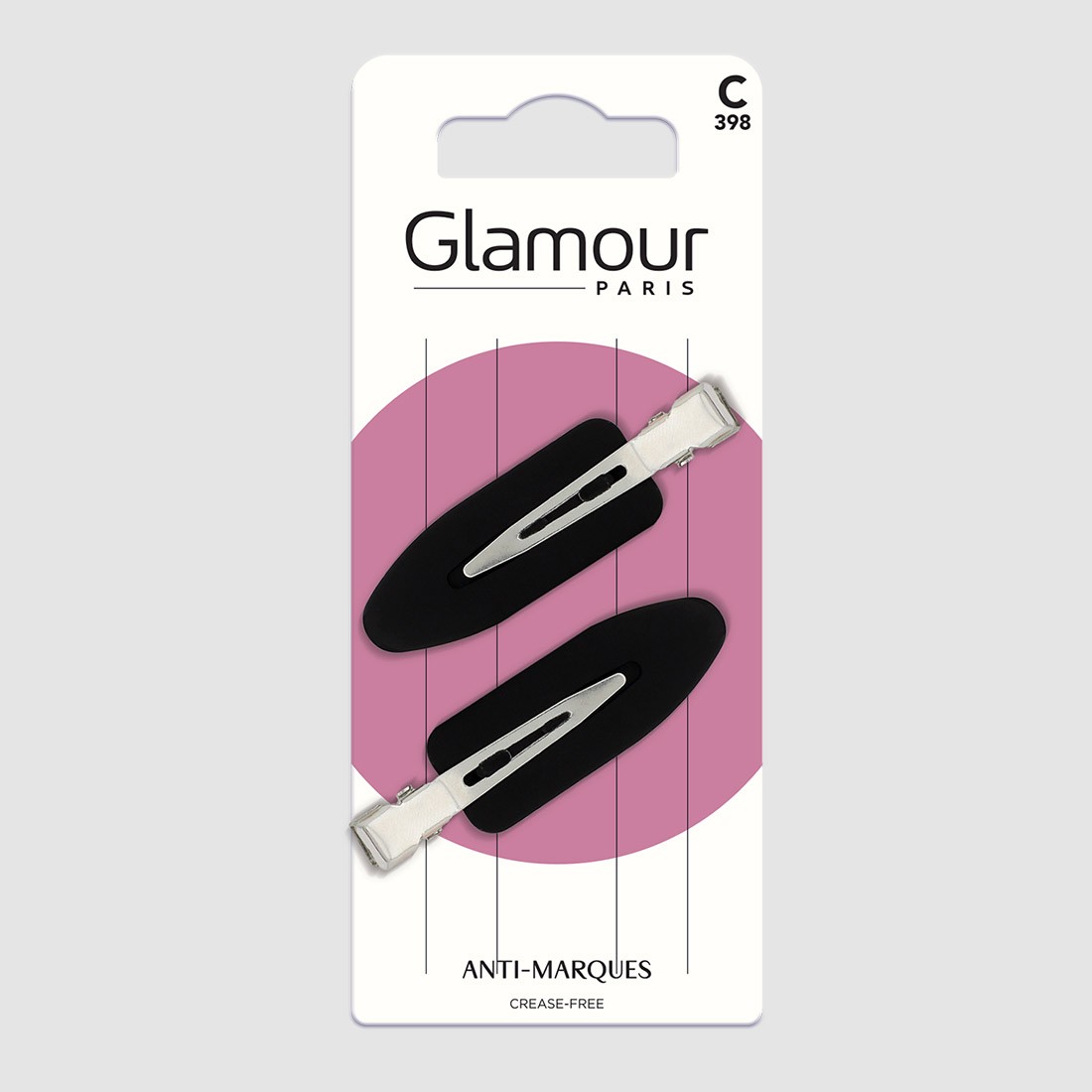 Barrettes cheveux make-up plates x2