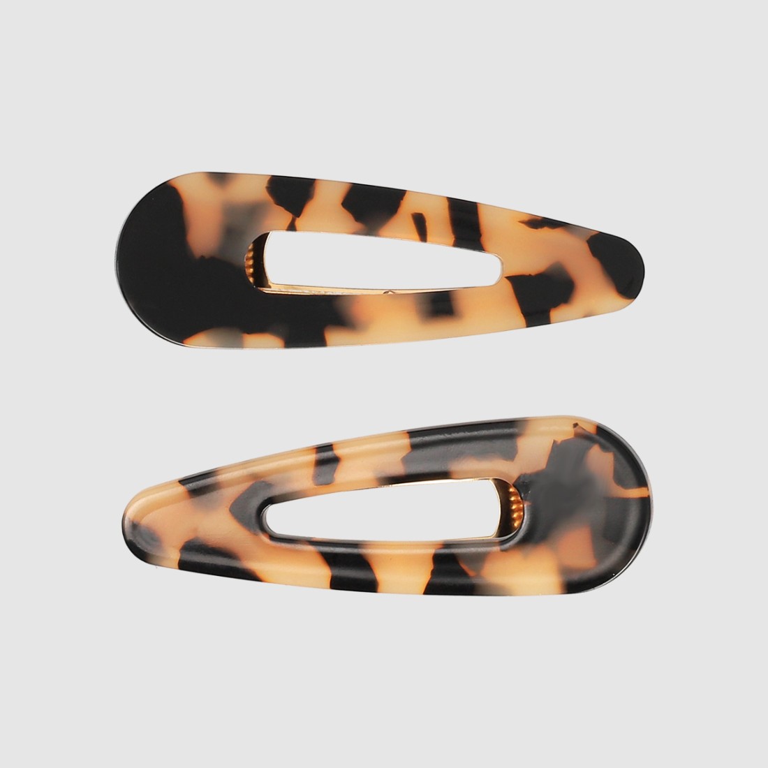 Barrettes cheveux mode motif tacheté x2