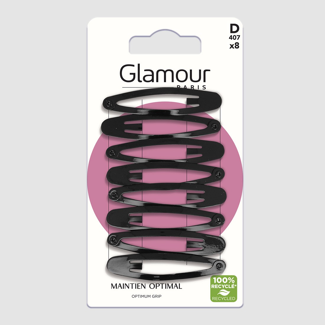 Barrettes cheveux clic-clac ovales...