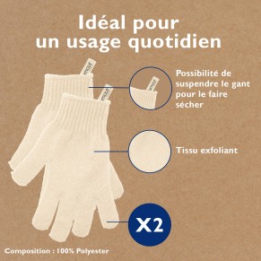 Gants exfoliants x2 - Doux 2