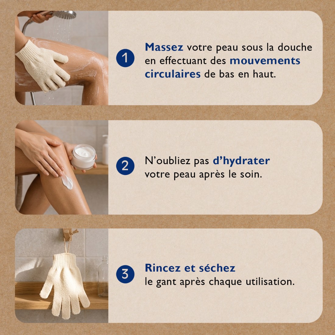 Gants exfoliants x2 - Doux