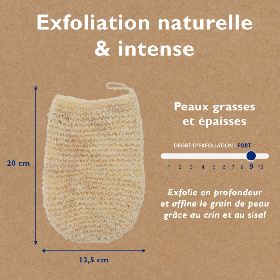 Gant crin & sisal - 100% naturel