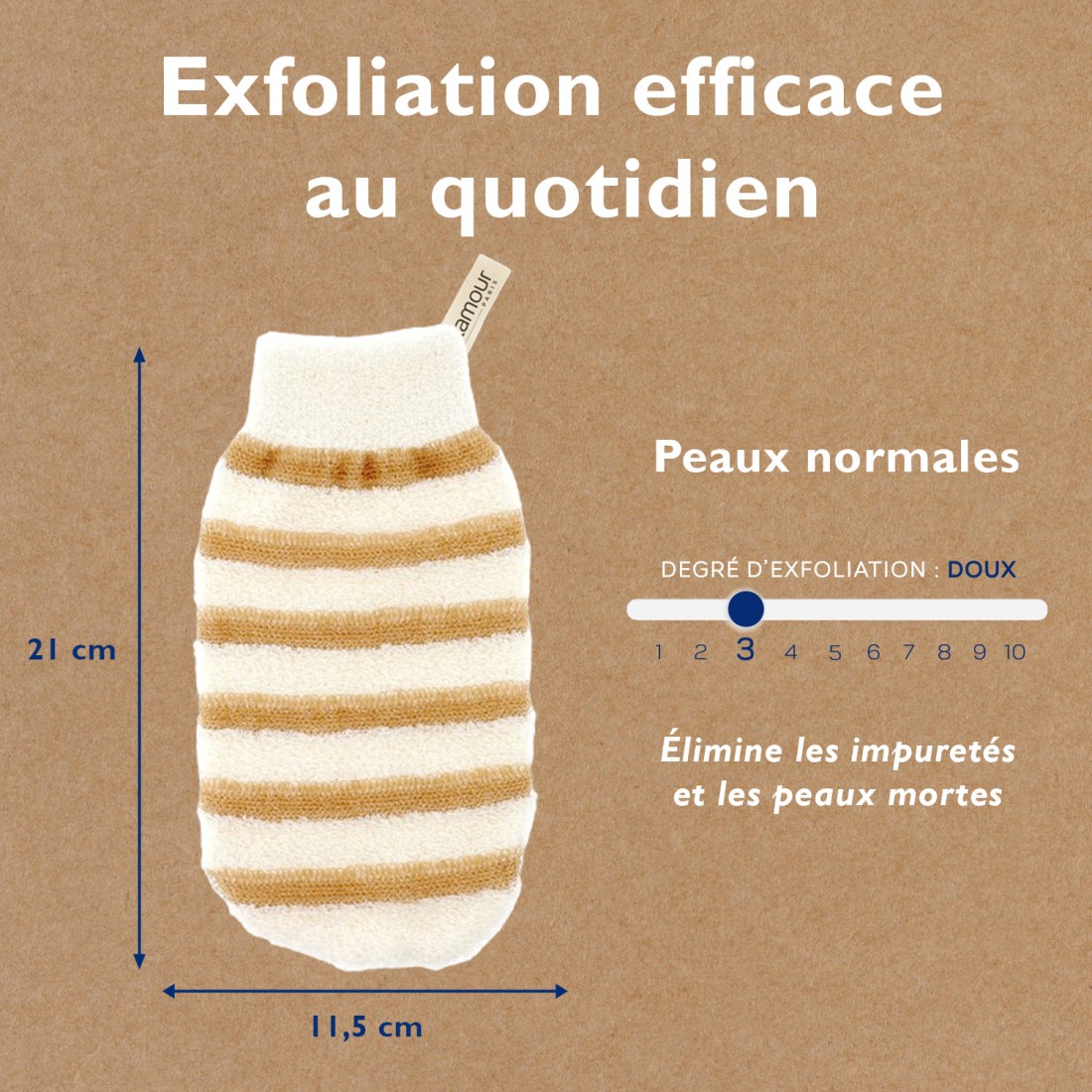 Gant de friction - Bi-matière