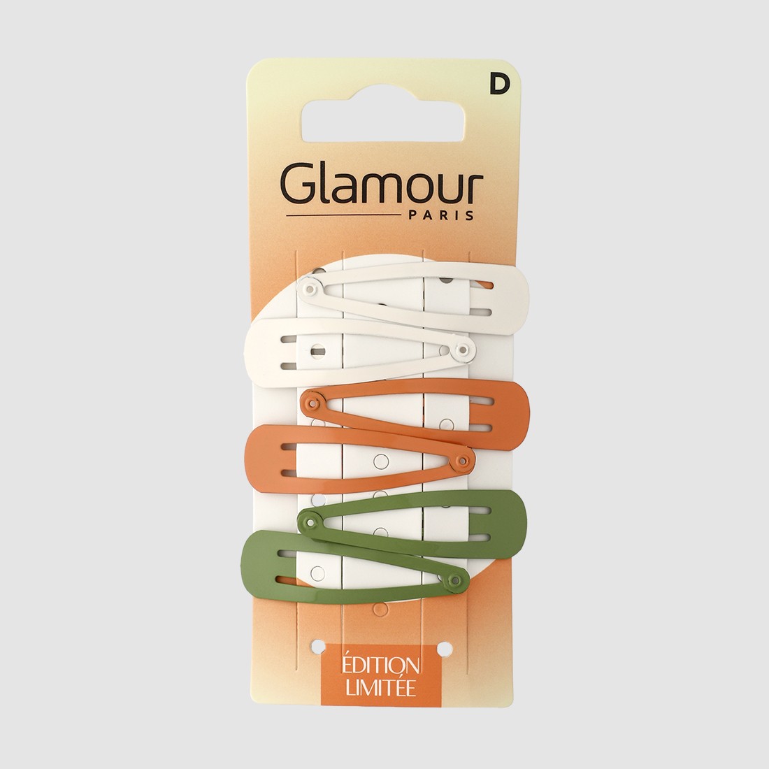 Lot de 6 barrettes clic clac métal...