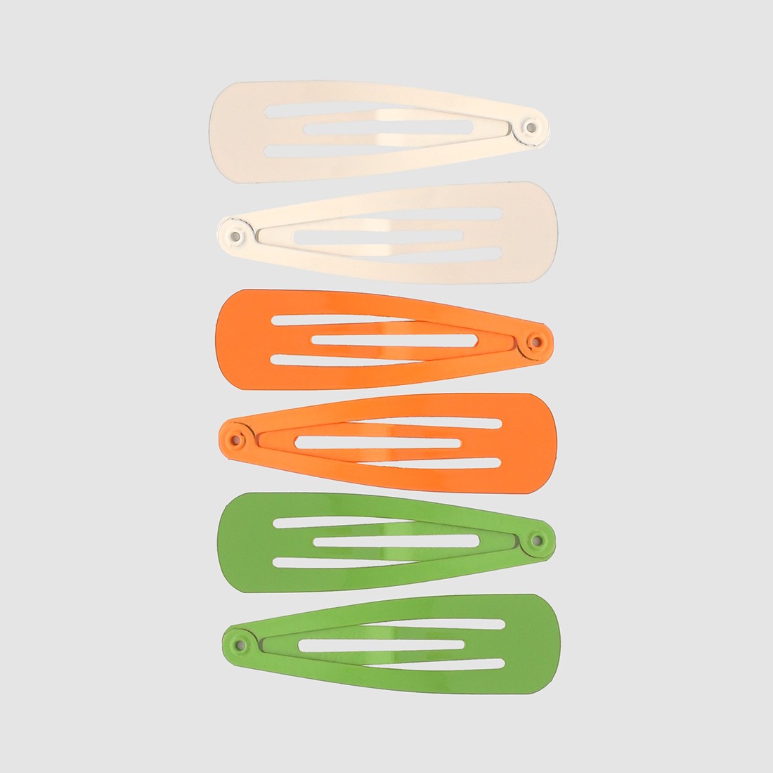 Lot de 6 barrettes clic clac métal...