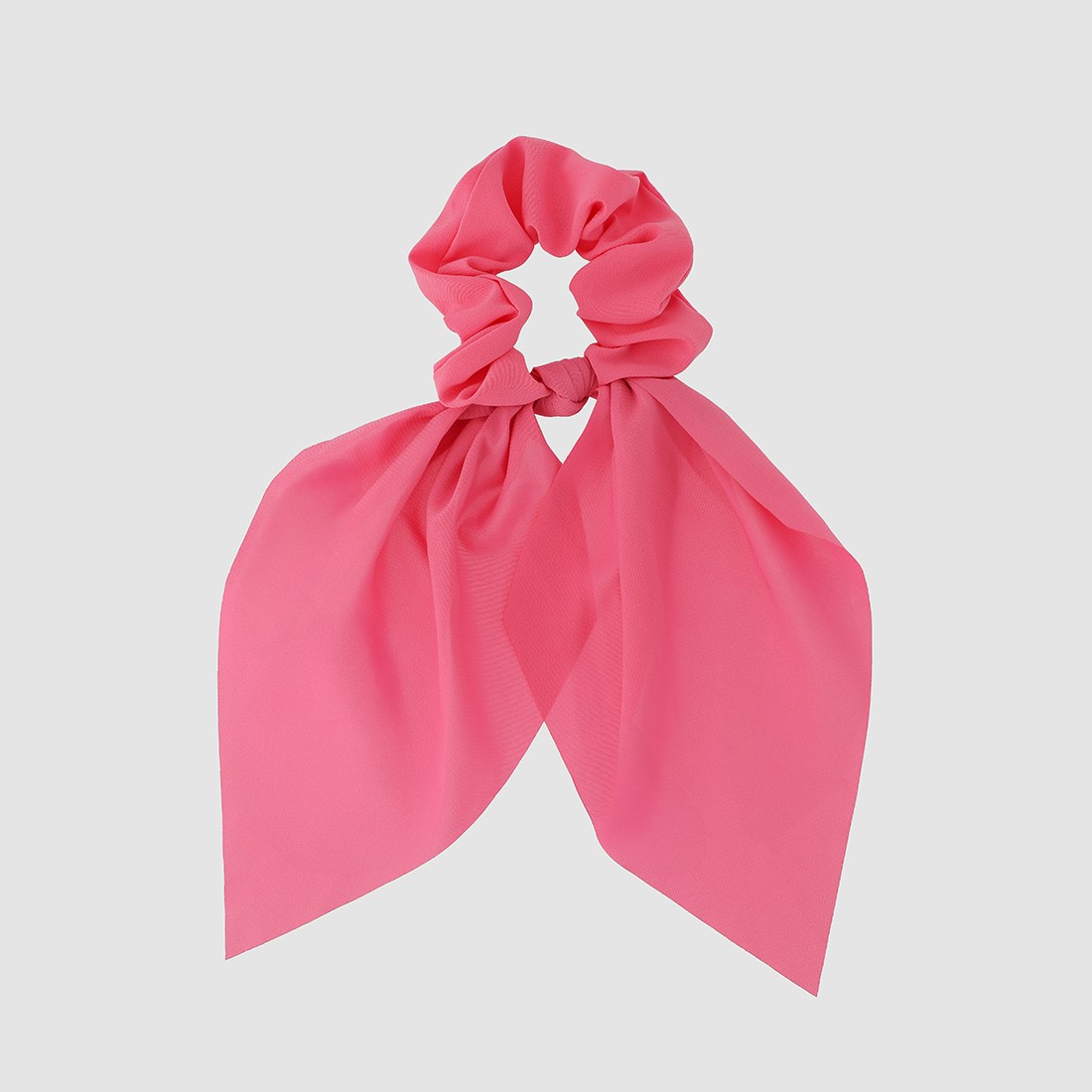 Chouchou nœud rose grand modèle recyclé