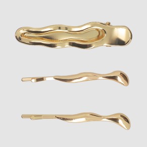 Barrettes plates ondulées...