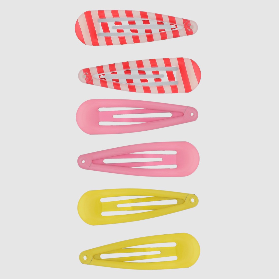 Barrettes clic-clac colorées et motif...