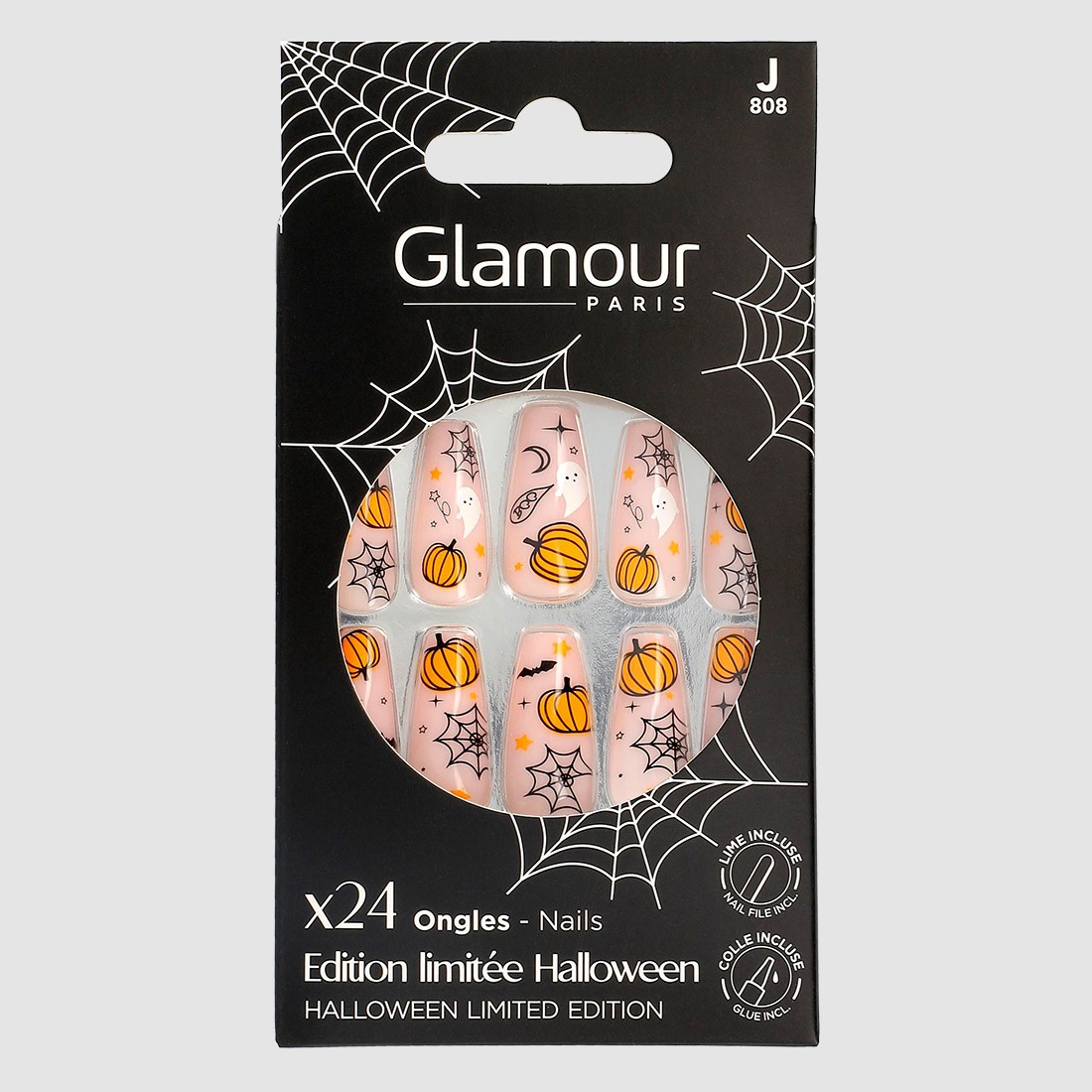 24 faux ongles ballerine Halloween -...