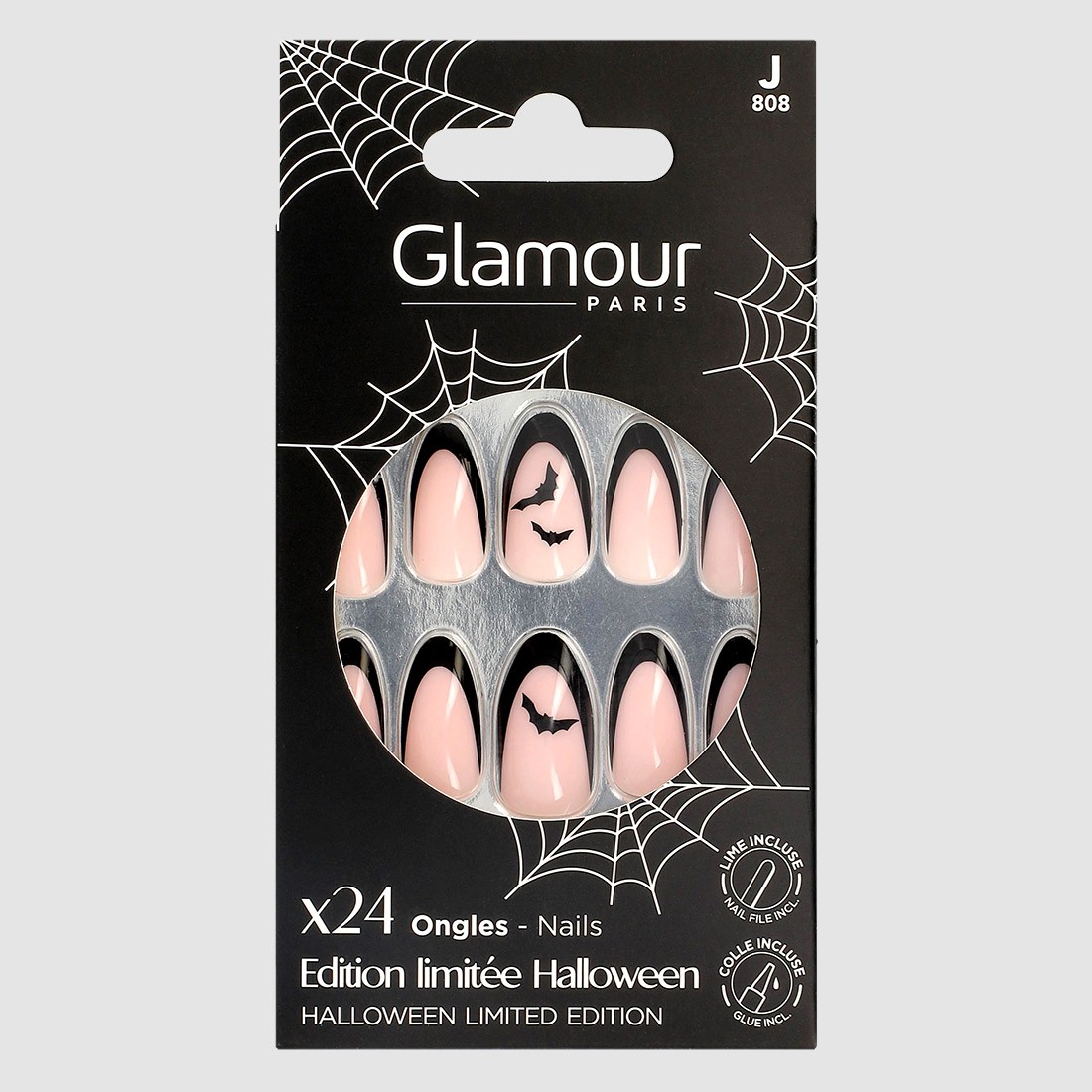 24 faux ongles stilleto Halloween -...