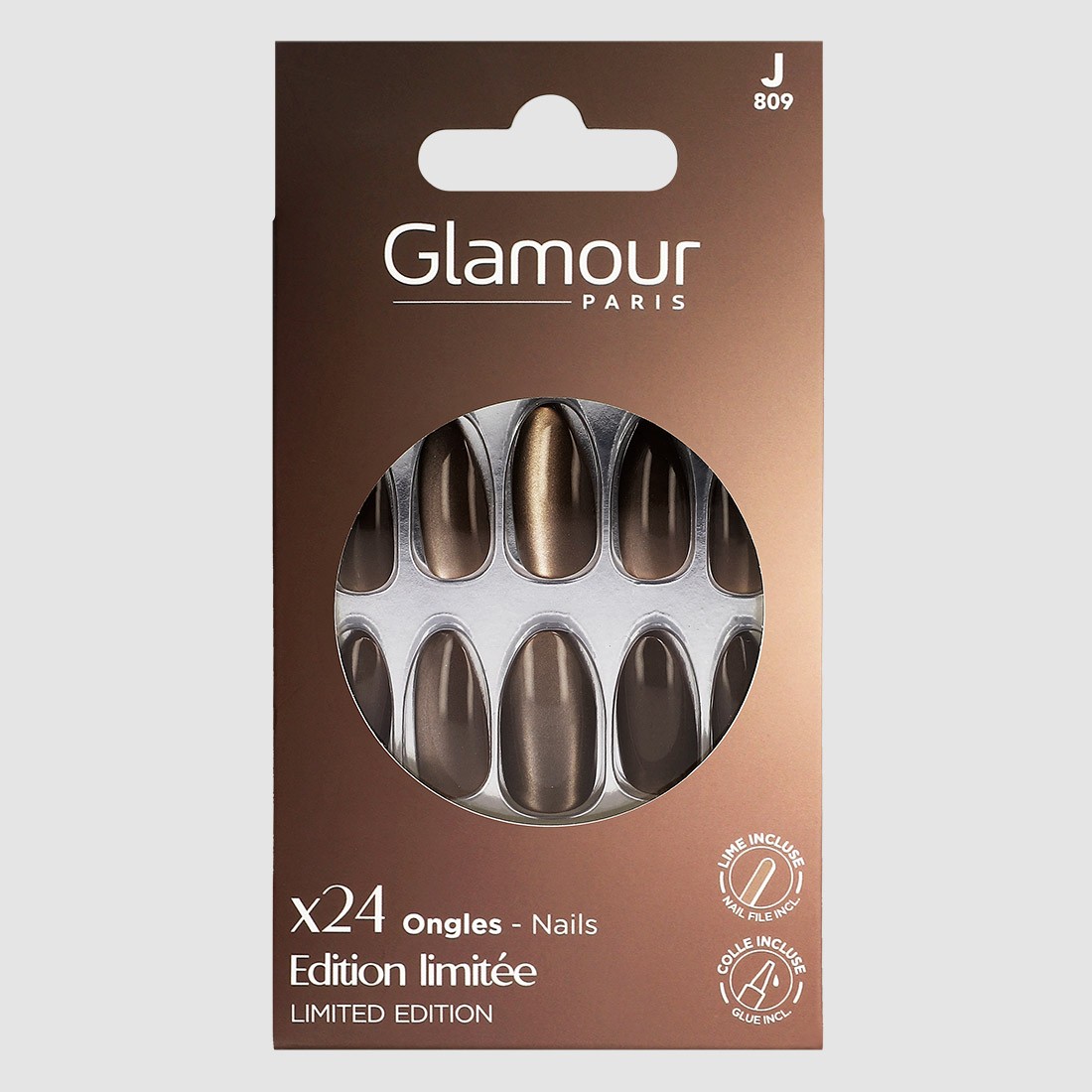 24 faux ongles stiletto - Cat eye...